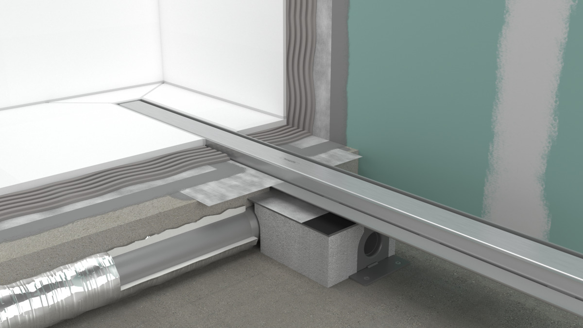 Внешняя часть линейного слива для душа HANSGROHE RainDrain Match 56036800 600 мм, c регулировкой по высоте, полированная сталь