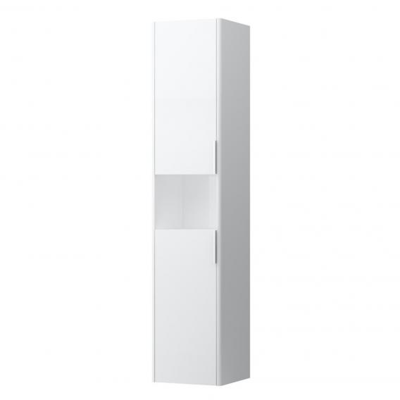 Высокий шкаф-пенал  Laufen  Base  4.0269.1.110.261.1    165 см, открытая полка, 2 дверцы с ручками, петли слева, белый глянцевый