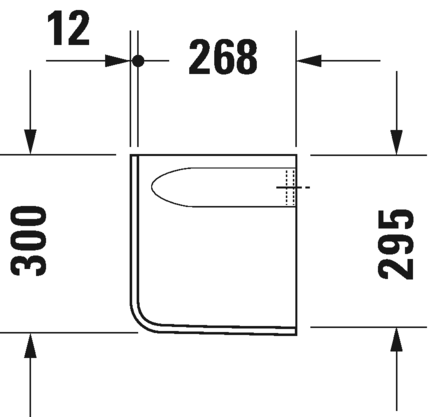 Полупьедестал Duravit D-code 08571800002 для раковины, белый