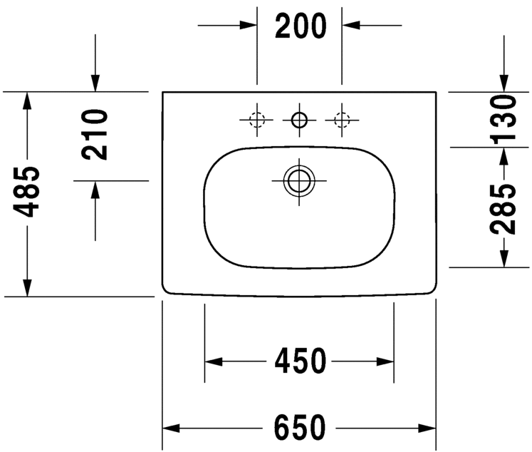 Раковина для мебели  Duravit d-code 03426500002 65х48 см