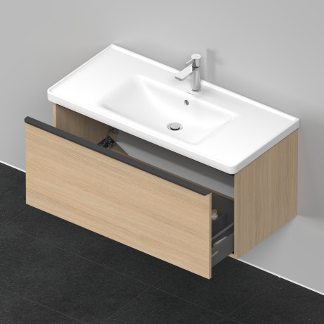 Тумба подвесная под раковину DURAVIT D-Neo DE425603030 984 мм х 452 мм, с одним выдвижным ящиком, натуральный дуб