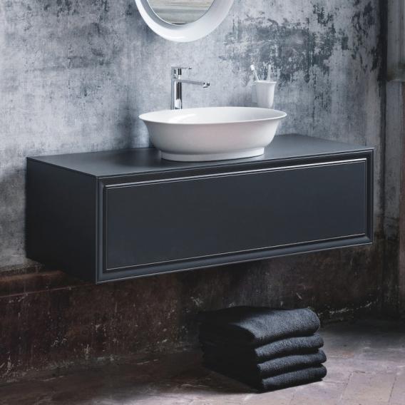 Тумба подвесная под раковину  Laufen  The  New Classic   4.0602.1.085.627.1, 118 см, 1 ящик,  вырез в центре  для раковины-чаши  8.1285.2/3,  серый матовый лак