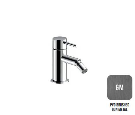 Однорычажный смеситель для биде ALMAR WASH BASIN E214003.GM излив 106 мм, цвет Gun Metal