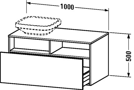 Тумба подвесная под консоль Duravit DuraStyle DS 6784 L 52 дуб европейский