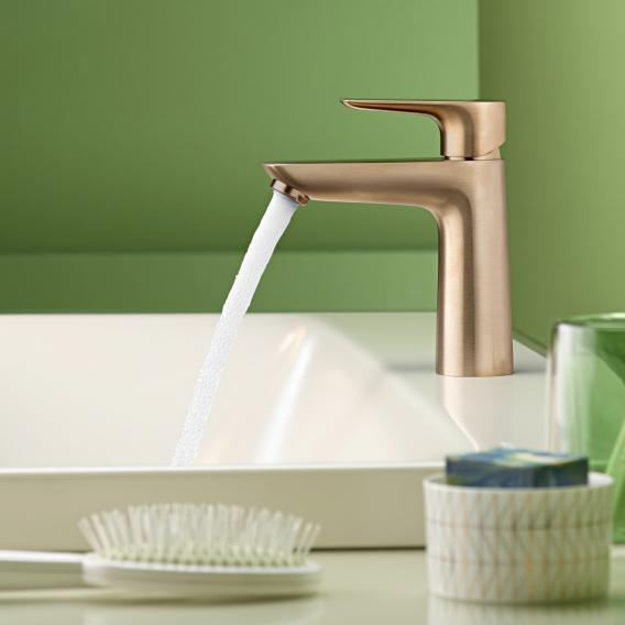 Смеситель для раковины Hansgrohe Talis E 71712140 без донного клапана, шлифованная бронза