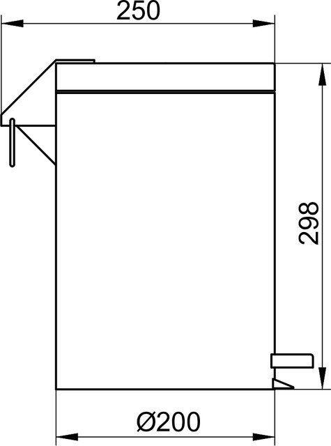 Ведро для мусора с крышкой 5 л KEUCO PLAN 04988 370000 Чёрный матовый