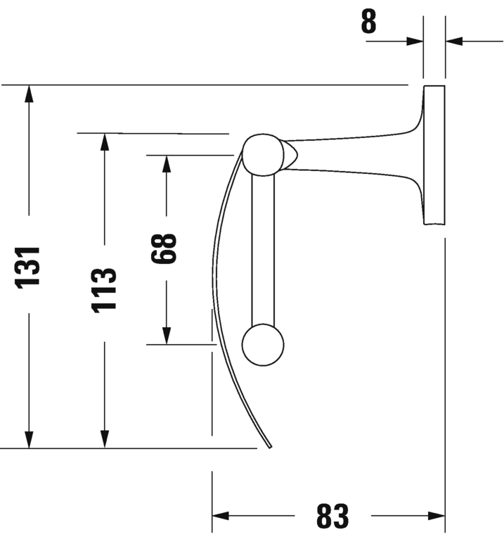 Держатель туалетной бумаги Duravit Starck T 0099401000 хром