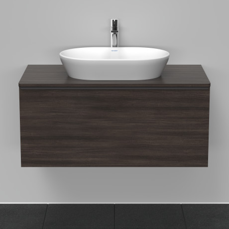 Тумба подвесная под раковину DURAVIT D-Neo DE494805353 1000 мм х 550 мм, с 1 выдвижным ящиком и консолью, каштан тёмный