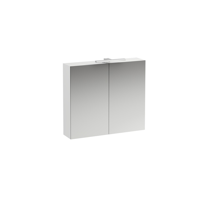 Зеркальный шкаф с подсветкой  Laufen Base   4.0280.2.110.261.1   80 см, белый глянцевый, 2 дверцы