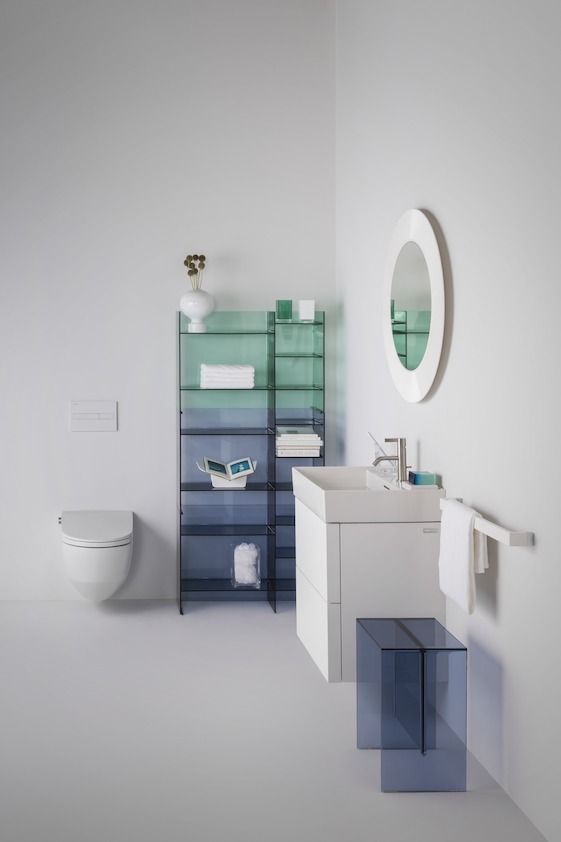 Стеллаж для ванной комнаты Kartell by Laufen   3.8933.1.084.000.1   пластик прозрачный
