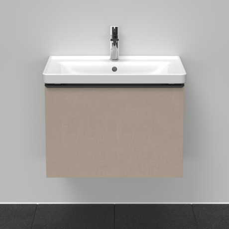 Тумба подвесная под раковину DURAVIT D-Neo DE425407575 634 мм х 452 мм, с одним выдвижным ящиком, лён