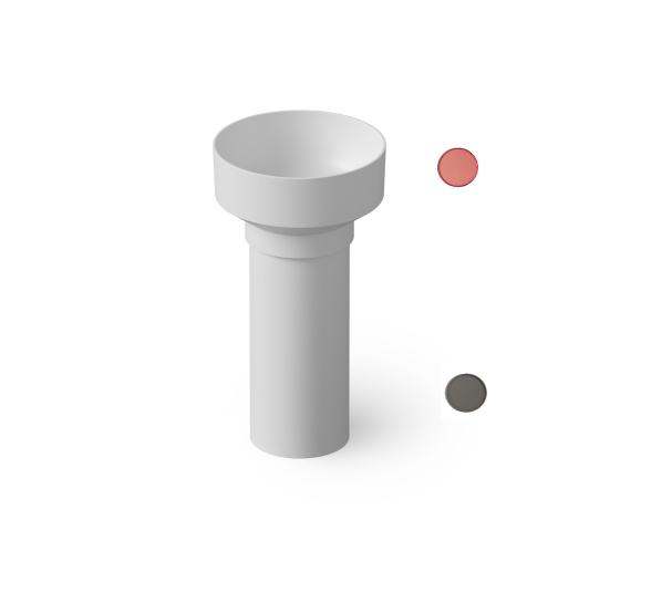 Раковина напольная из полимера и композита DEA DESIGN Pedestal Basin DD2023 480 R5 5 480 мм х 480 мм х 900 мм, цвет Pomegranat R5/Graphite№5