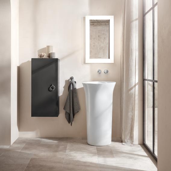 Отдельно стоящая раковина Duravit White Tulip 2702500070 Ø500 мм, без отверстия под смеситель, пристенный вариант, белая