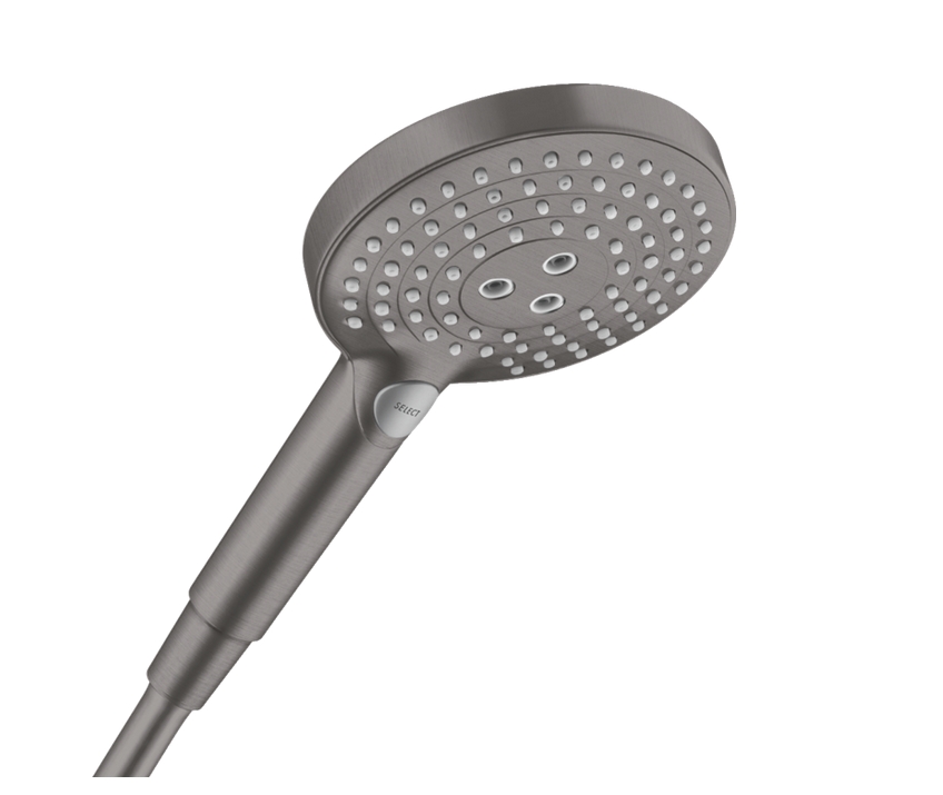 Ручной душ HANSGROHE Raindance Select S 26531340 120 3jet, с EcoSmart, цвет Шлифованный чёрный хром
