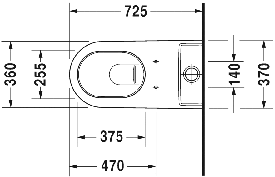 Напольный комбинированный унитаз Duravit Starck 2 2129090000 белый