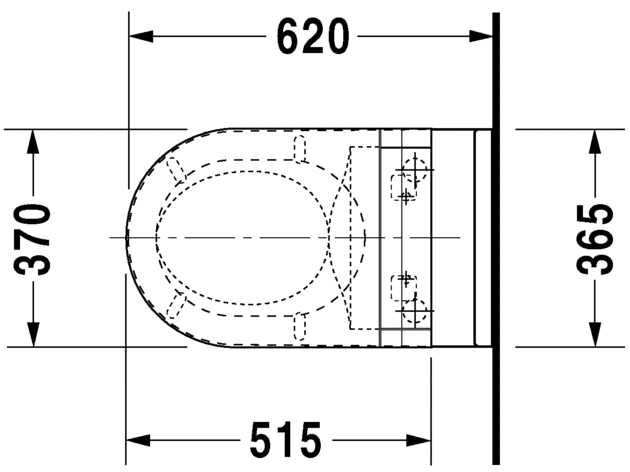 Унитаз подвесной Duravit Starck 3 2226592000 с вертикальным смывом, для крышки-биде SensoWash, белый