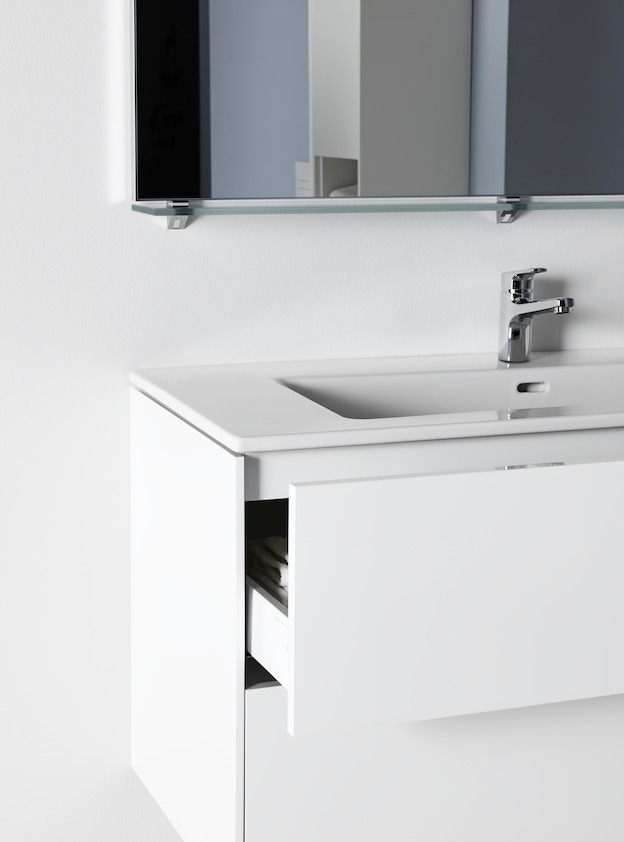 Тумба с раковиной  Laufen   Base for Pro S  8.6496.3.260.104.1   120 см, подвесная, 2 ящика, цвет белый матовый