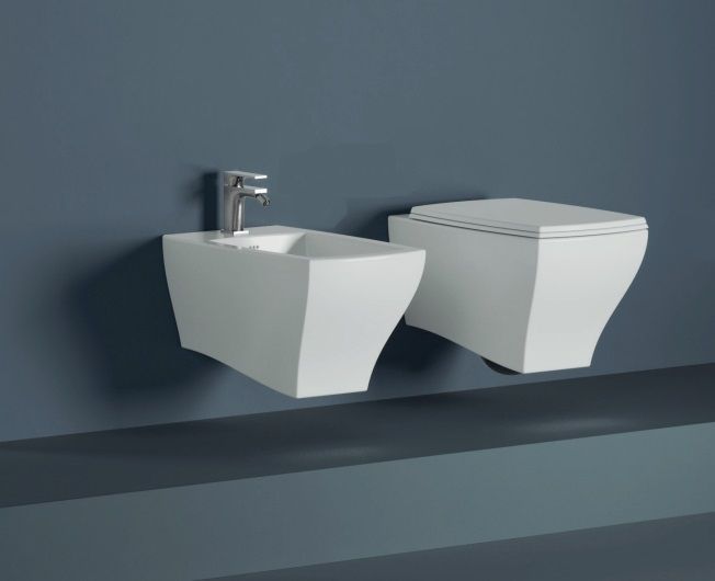 Биде повдесное ARTCERAM JAZZ JZB001 01 00 540 мм х 360 мм, с отверстием под смеситель, с переливом, c креплением, белый глянцевый (Снимается с производства)