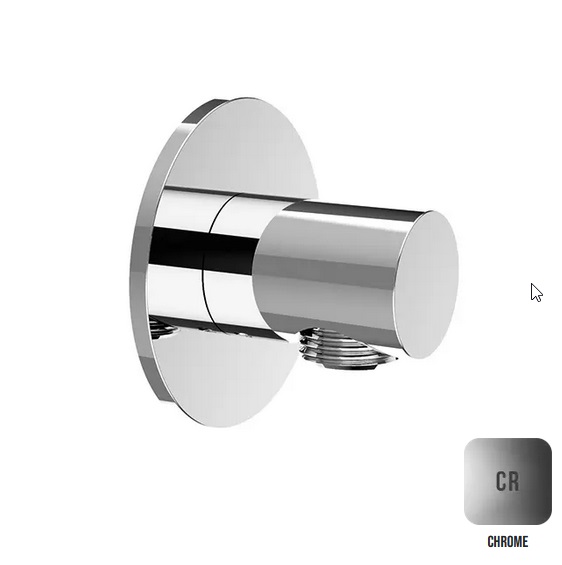 Вывод из стены для душевого шланга ALMAR SHOWER ACCESSORIES E095040.CR с круглым отражателем, цвет Хром