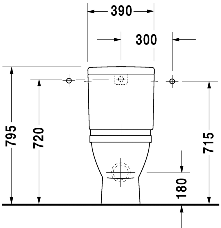 Напольный комбинированный унитаз Duravit Starck 3 0128090000 белый