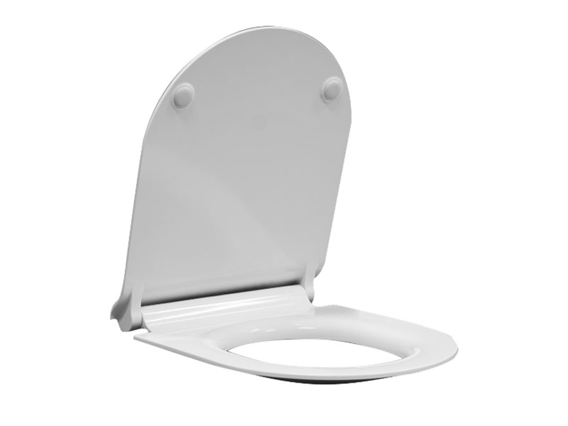 Сиденье для унитаза с крышкой GSI SPARES MS86CSN11 455 мм х 365 мм, slim/soft-close, белое глянцевое