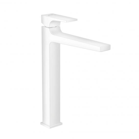 Смеситель для раковины однорычажный Hansgrohe Metropol 32512700 со сливным донным клапаном Push-Open, белый матовый