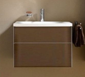 Тумба под умывальник Keuco Royal Reflex  34090 140002 корпус матовый лак/фасад стекло трюфель