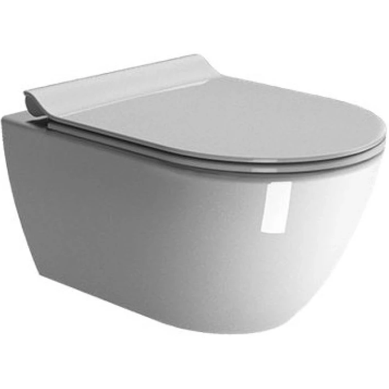 Унитаз подвесной безободковый GSI PURA 8815FR511 550 мм х 360 мм, с Swirlflush, с креплением, белый глянцевый (старый артикул 881511 / 8815FR211)