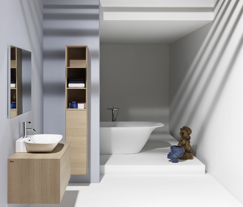 Отдельностоящая  ванна  Laufen   Ino  2.3030.2.000.000.1,  180х80 см, из материала  Sentec, овальная с подголовником, белая матовая