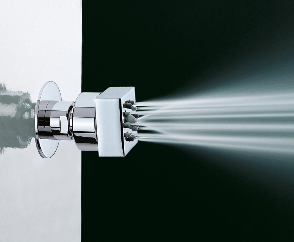 УЦЕНКА. Форсунка боковая для душа Bossini Cubic Gom I00135.030_УЦ   Хром/ Товар с выставки. Мелкие царапины.Укорочена резьба