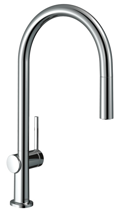 Кухонный смеситель однорычажный с вытяжным изливом Hansgrohe Talis M54 72802000 хром