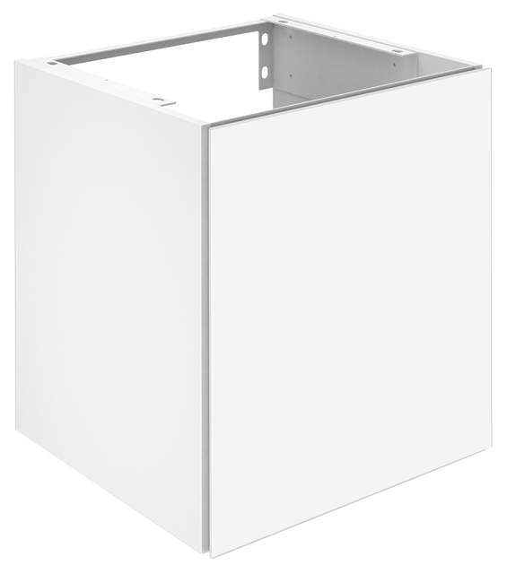 Тумба под умывальник Keuco Plan 32942 300000 корпус ламинированный матовый белый, фасад стекло белый глянцевый