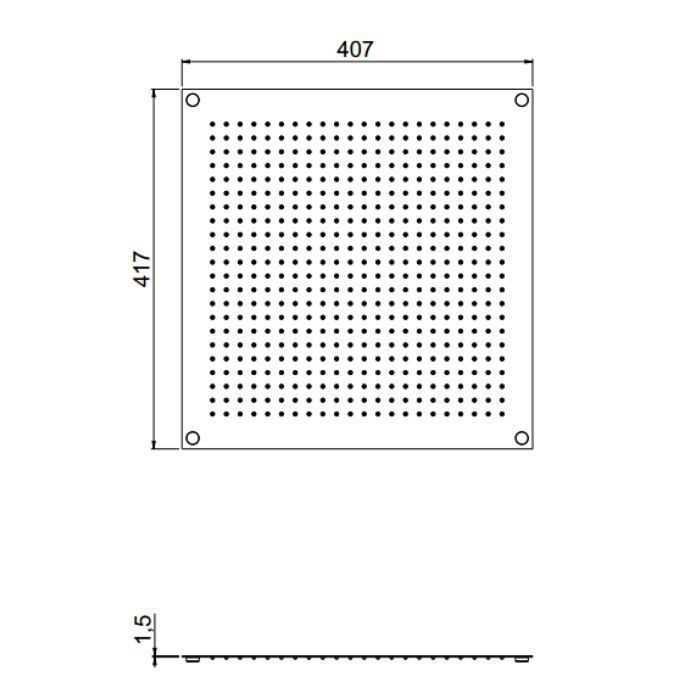 Верхний душ потолочный из нержавеющей стали CARIMALI MYDREAM 23008X-CRX 410 мм х 410 мм, хром