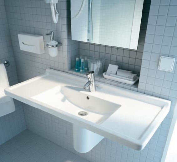 Раковина встраиваемая сверху Duravit Starck 3 03041000001 с отверстием под смеситель, с покрытием WonderGliss, белая 