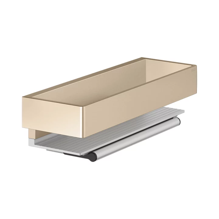 Полка (корзинка) подвесная для ванной комнаты KEUCO EDITION 11 11159 030000 со встроенным стеклоочистителем, Бронза шлифованная 