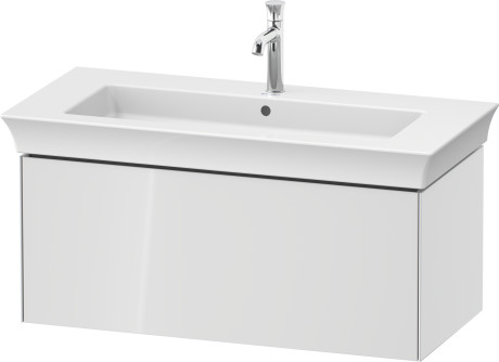 Тумба подвесная  DURAVIT White Tulip WT424208585 458 мм х 984 мм, с одним выдвижным ящиком, белый глянцевый