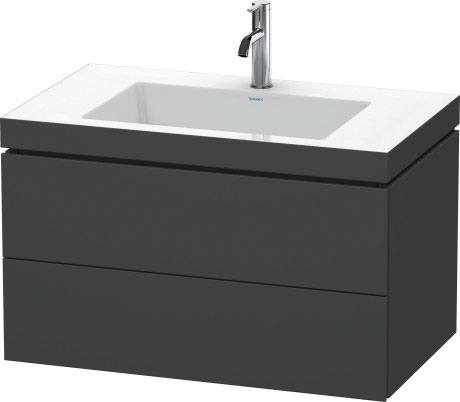 Тумба подвесная с раковиной Duravit L-Cube LC6927O4949 графит матовый