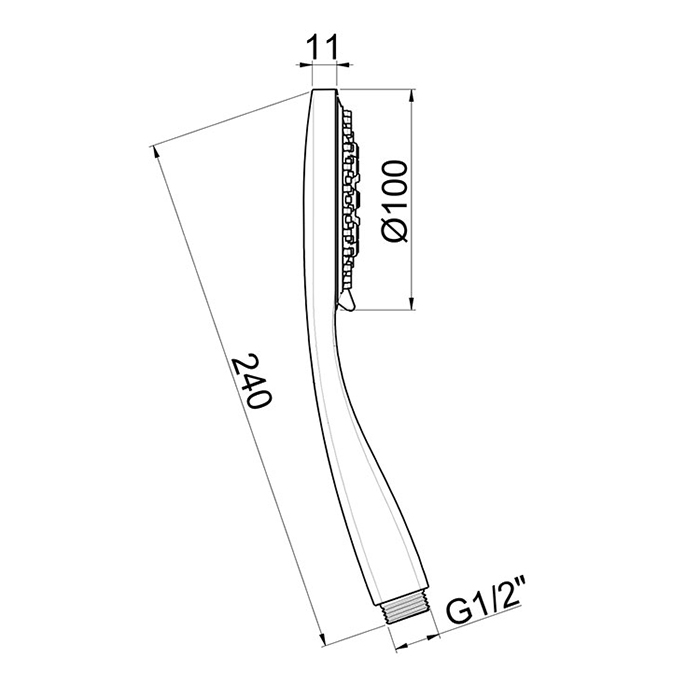 Ручной душ круглой формы ALMAR EcoAir Emotion had shower E082069.NB цвет Никель брашированный (Снимается с производства)