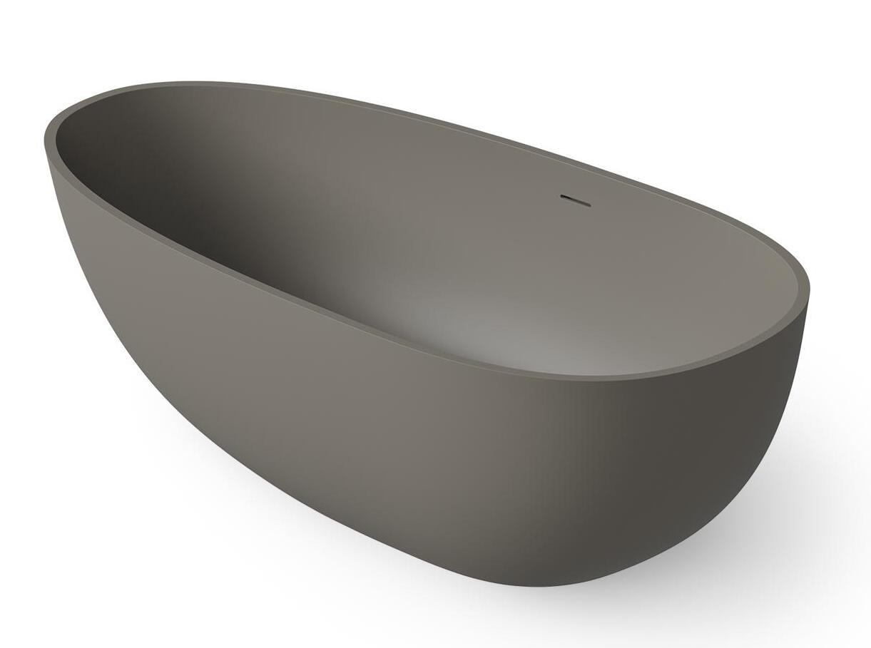 Ванна отдельностоящая из композита DEA DESIGN Modern DD8608 1800 3, размер 1800 мм х 900 мм х 570 мм, с сифоном и донным клапаном, цвет Серый Grey №3