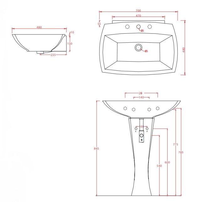 Раковина накладная ARTCERAM JAZZ JZL004 01 00 480 мм х 700 мм, c отверстием под смеситель, с переливом, белый глянцевый