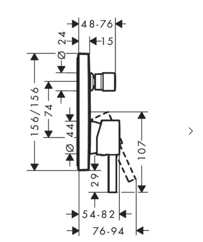 Смеситель для ванны скрытого монтажа HANSGROHE Finoris 76415700 цвет Белый матовый