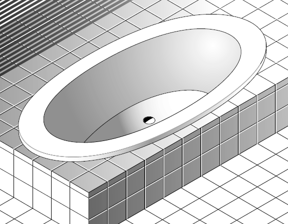 Встраиваемая акриловая  ванна  Laufen  Alessi One  2.4397.0.000.000.1, 2030 x1020х575 мм, без панели,  каркас с ножками, белая