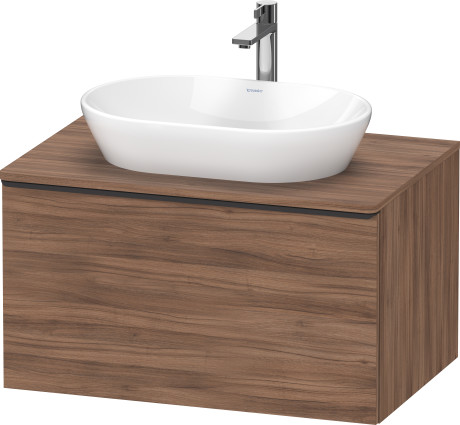 Тумба подвесная под раковину DURAVIT D-Neo DE494707979 800 мм х 550 мм, с консолью, с одним выдвижным ящиком, орех натуральный
