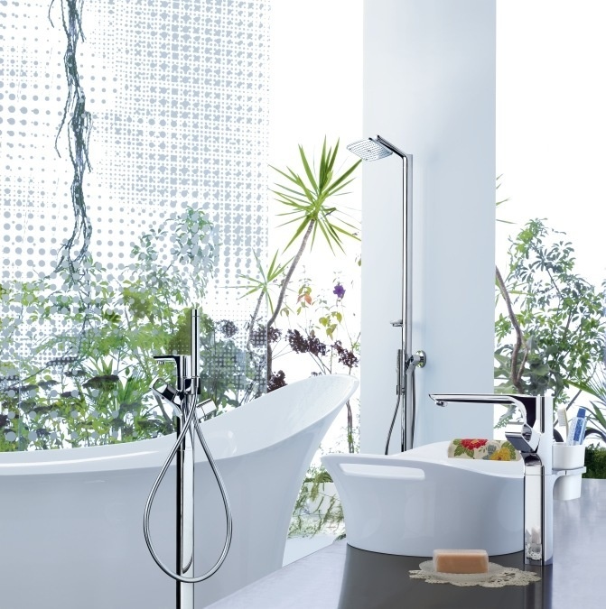 Смеситель для ванны AXOR Urquiola 11422000 напольный, термостатический хром