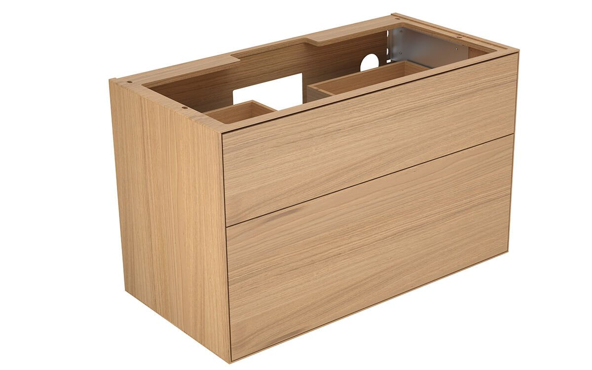 Тумба под умывальник Keuco Edition Lignatur 33350 700012 1050х650х535 мм 2 ящика фасад дуб корпус дуб