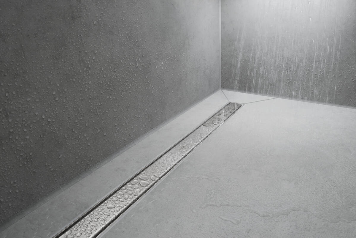 Внешняя часть линейного слива для душа HANSGROHE RainDrain Match 56036800 600 мм, c регулировкой по высоте, полированная сталь
