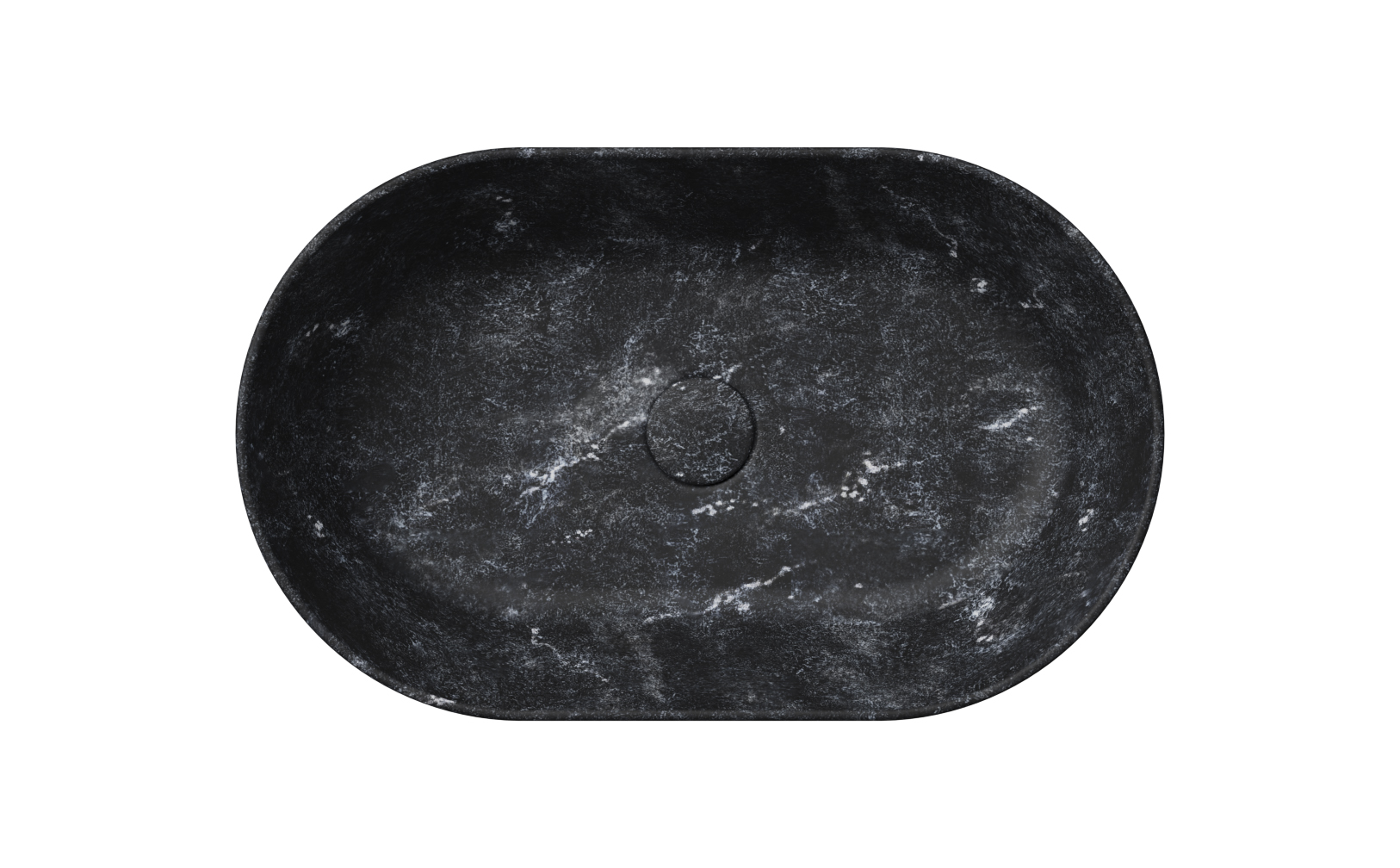 Донный клапан с открытым сливом GSI AltaCeramica AC90636 для раковин без перелива, цвет под черный мрамор Marbled black