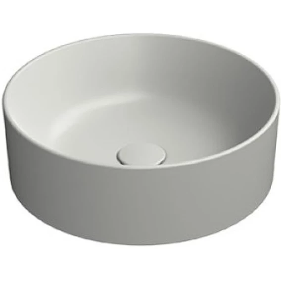 Раковина - чаша накладная круглая GSI KUBE X 942617 400 мм х 400 мм, без отверстия под смеситель, без перелива, цвет Cenere Matte