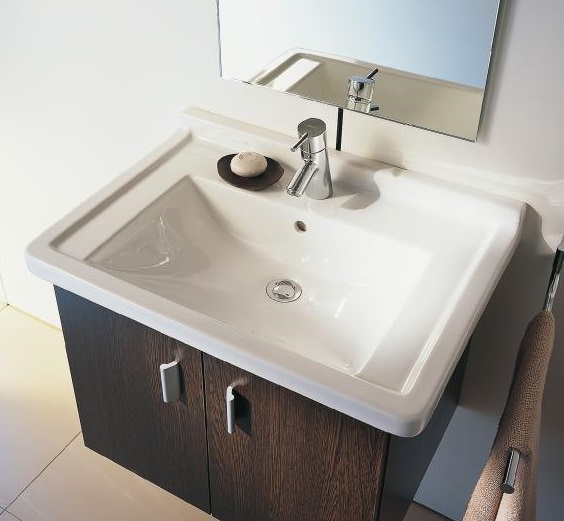 Раковина встраиваемая сверху Duravit Starck 3 03047000001 с одним отверстием под смеситель, с покрытием WonderGliss,  белая