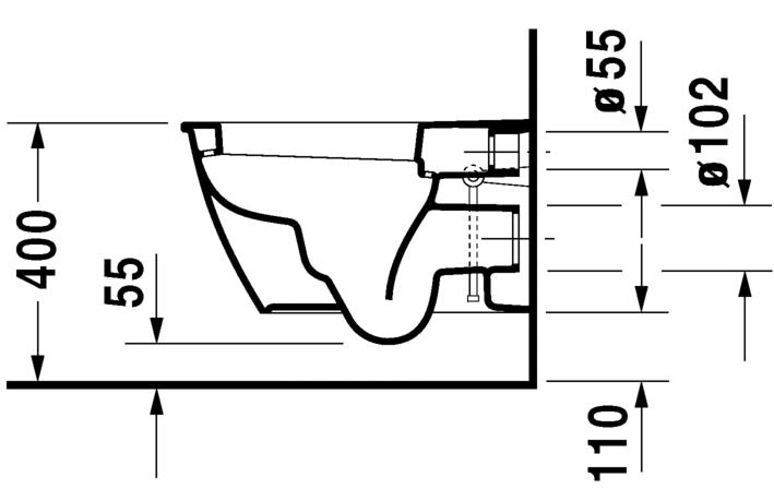 Подвесной унитаз Duravit Darling New 2545090000 54 см белый